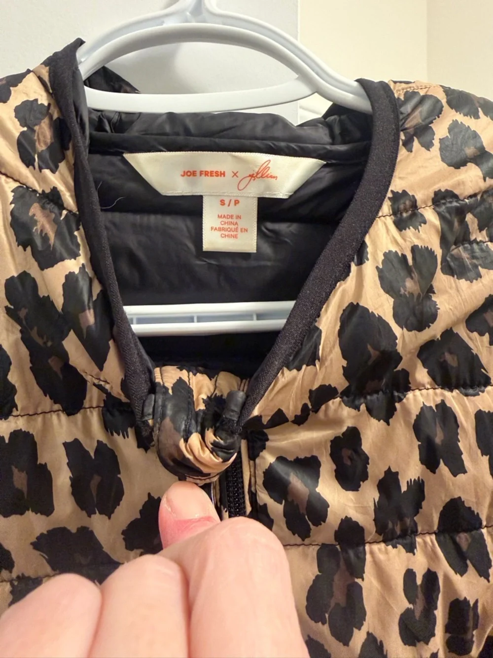 Joe Fresh x Jillian Harris Leopard Print Hooded Coat - Picture 3 of 4